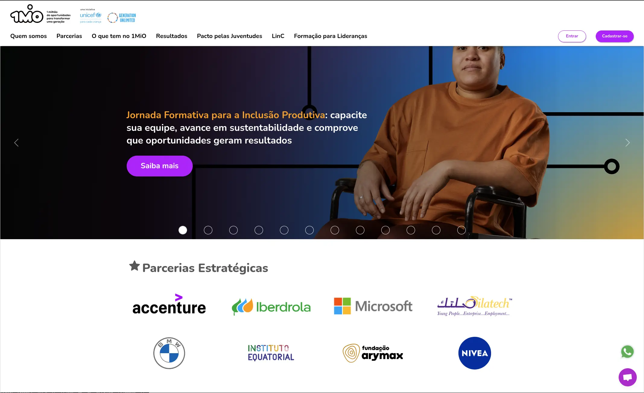 Unicef - 1MiO - Um milhão de oportunidades